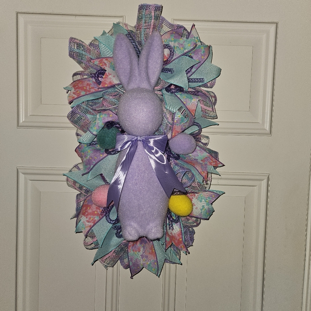 Easter bunny door swag